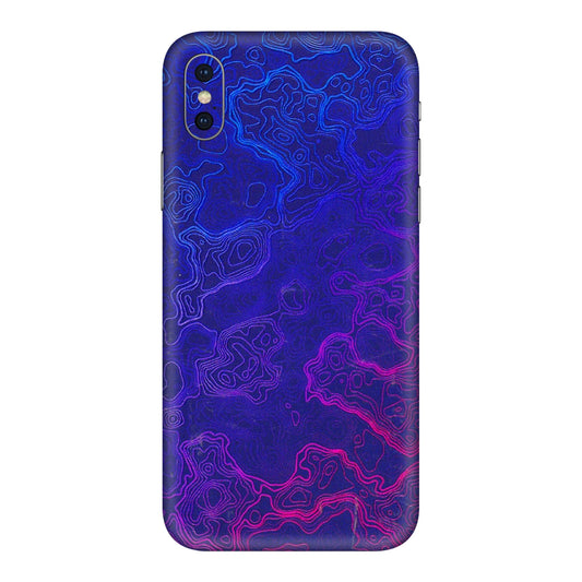 Apple iPhone Skins (All Models) - Purple Ripples Swirl - 3D Embossed Finish (L-314) iPhone XS Max