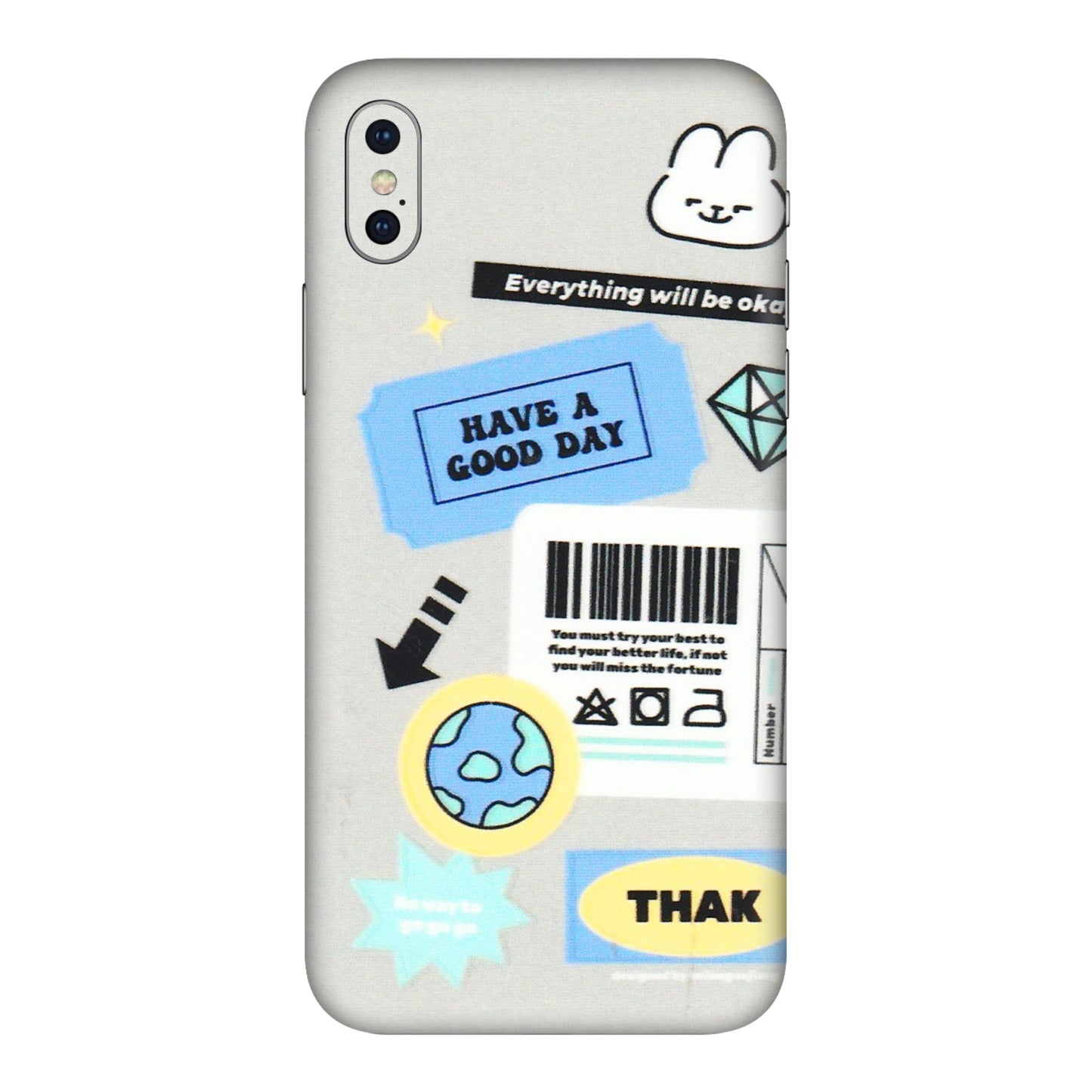 Apple iPhone Skins (All Models) - Will Be Okay Design - 3D Embossed Finish (L-316) iPhone XS Max
