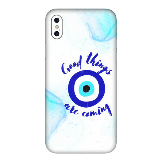 Apple iPhone Skins (All Models) - Evil Eye Good Things Are Coming - 3D Embossed Finish (L-322) iPhone XS Max