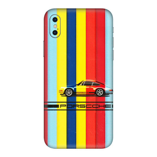 Apple iPhone Skins (All Models) - Multicolour Porche - 3D Embossed Finish (L-39) iPhone XS Max