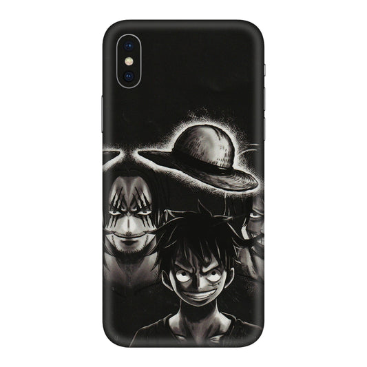 Apple iPhone Skins (All Models) - Black Luffy Hat - 3D Embossed Finish (L-57) iPhone XS Max