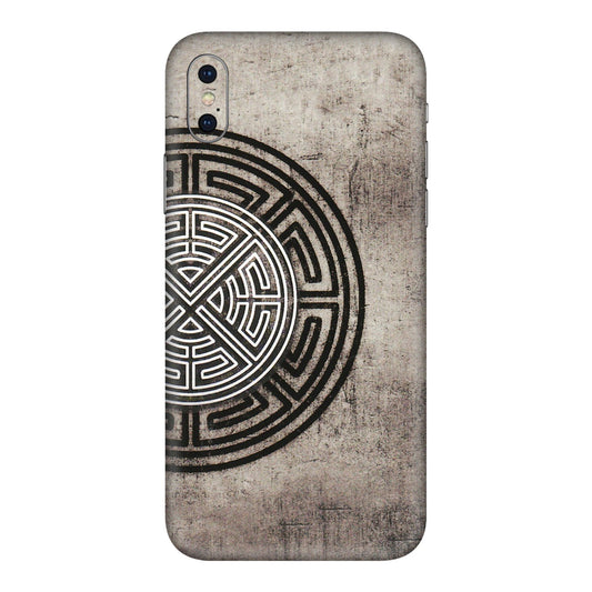 Apple iPhone Skins (All Models) - Mysterious Circular Design - 3D Embossed Finish (L-63) iPhone XS Max