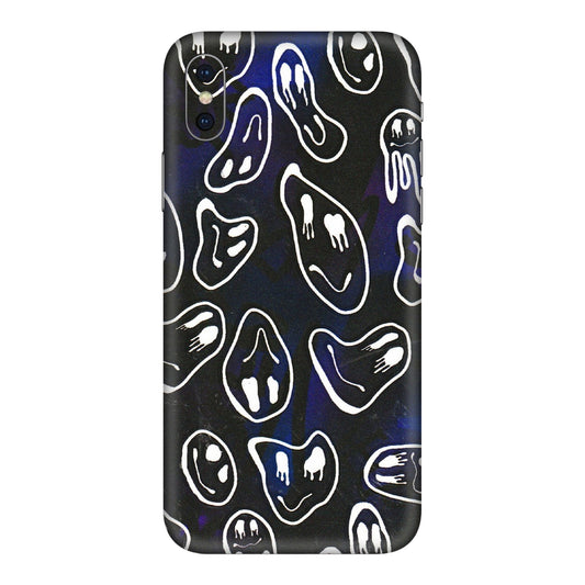 Apple iPhone Skins (All Models) - Distorted Smileys - 3D Embossed Finish (L-92) iPhone XS Max