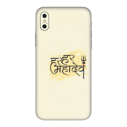Apple iPhone Skins (All Models) - Har Har Mahadev - Matte Finish (M-10) iPhone XS Max