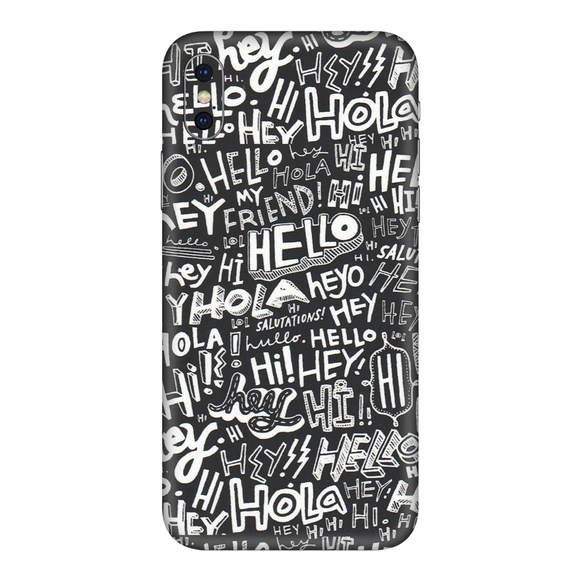 Apple iPhone Skins (All Models) - Hi Hello Doodles - Matte Finish (M-25) iPhone XS Max