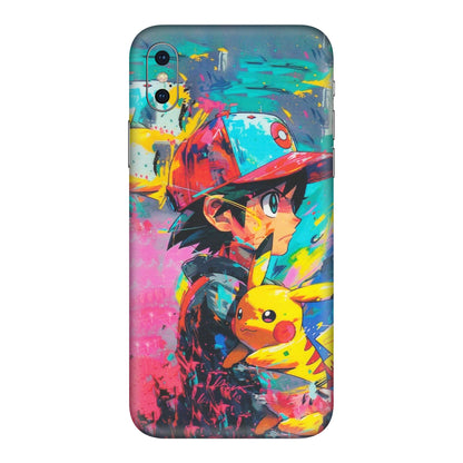 Apple iPhone Skins (All Models) - Ash & Pikachu - Matte Finish (M-26) iPhone XS Max