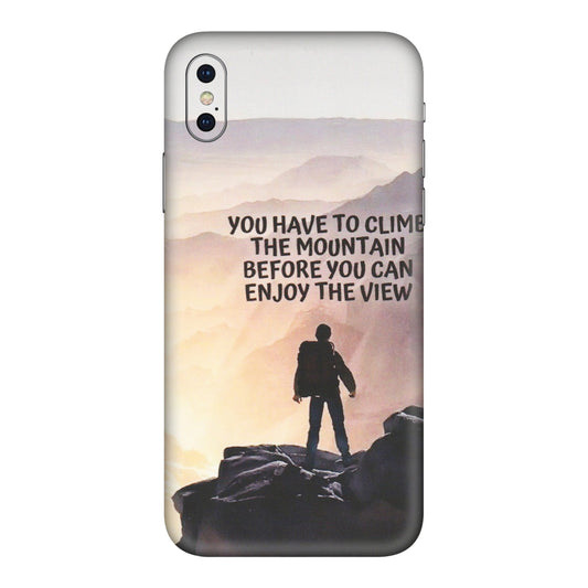 Apple iPhone Skins (All Models) - Motivational Hiking Mountain - Matte Finish (M-28) iPhone XS Max