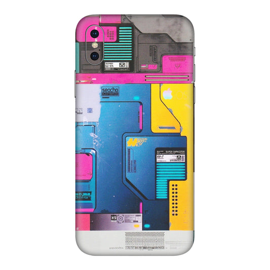 Apple iPhone Skins (All Models) - Colourfull Motherboard Internals - Matte Finish (M-55) iPhone XS Max