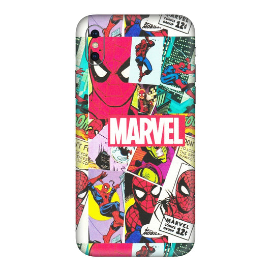 Apple iPhone Skins (All Models) - Marvel Comic Spiderman Grafitti - Matte Finish (M-72) iPhone XS Max