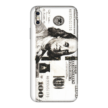 Apple iPhone Skins (All Models) - 100 Dollar Currency - Transparent Finish (T-01) iPhone XS Max