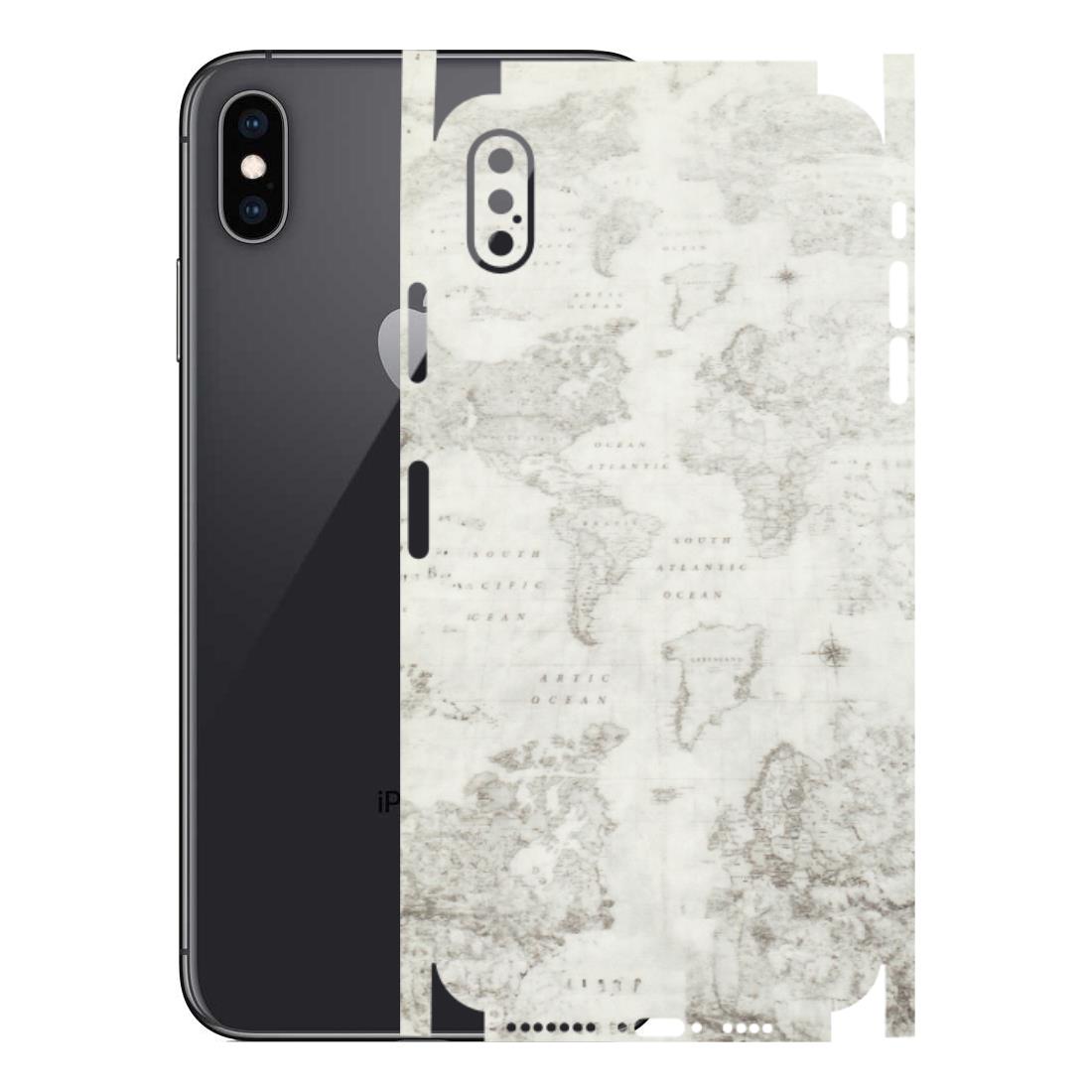Apple iPhone Skins (All Models) - World Travel Map - Transparent Finish (T-04) iPhone XS Max