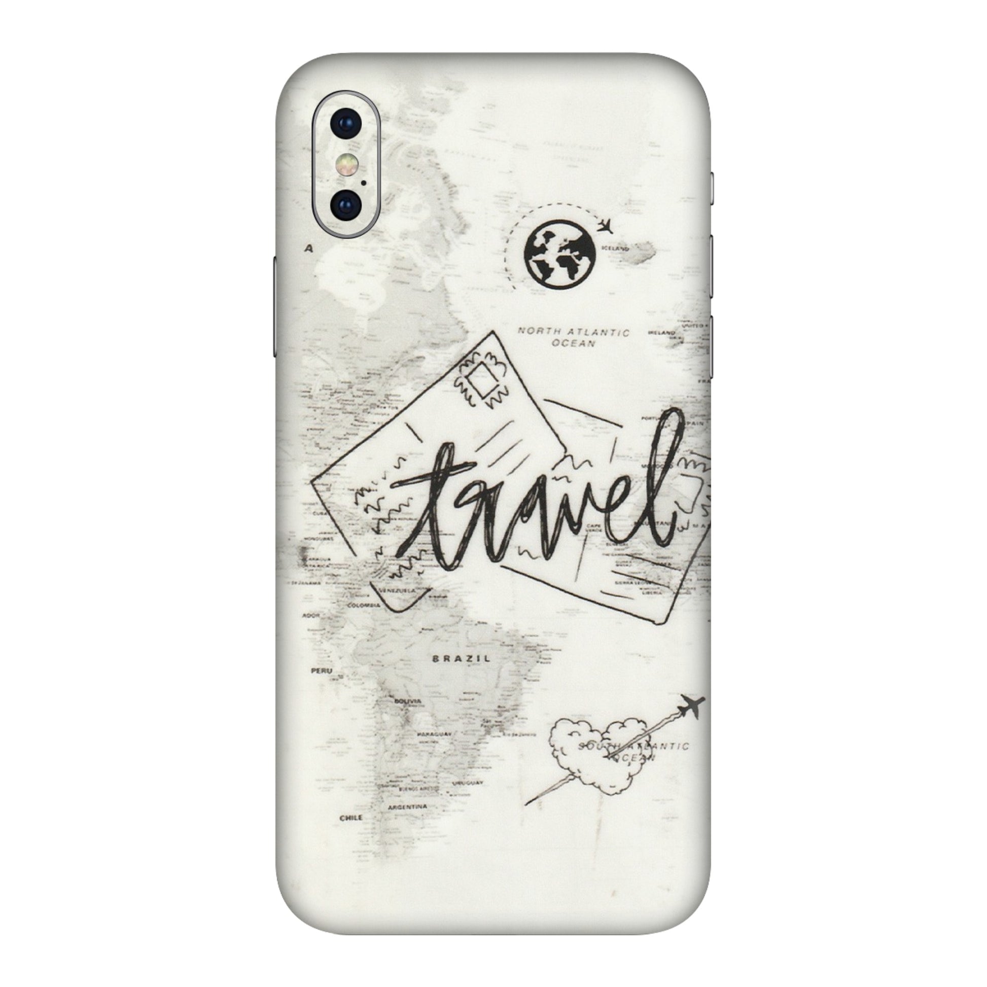 Apple iPhone Skins (All Models) - Travel Ticket - Transparent Finish (T-06) iPhone XS Max