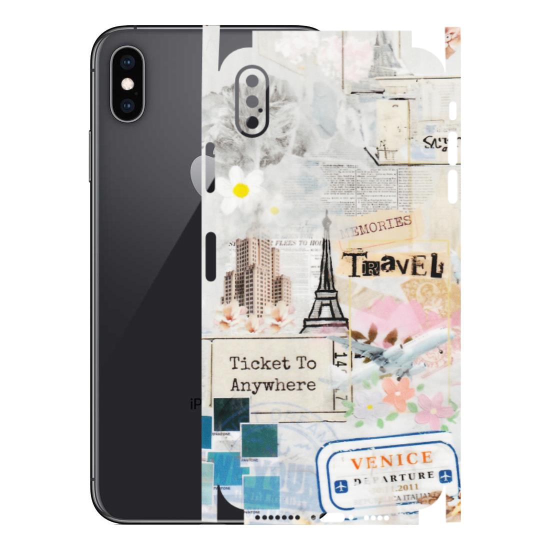 Apple iPhone Skins (All Models) - Travel Memories - Transparent Finish (T-09) iPhone XS Max