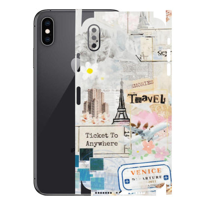 Apple iPhone Skins (All Models) - Travel Memories - Transparent Finish (T-09) iPhone XS Max