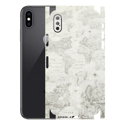 Apple iPhone Skins (All Models) - World Travel Map - Transparent Finish (T-04) iPhone XS