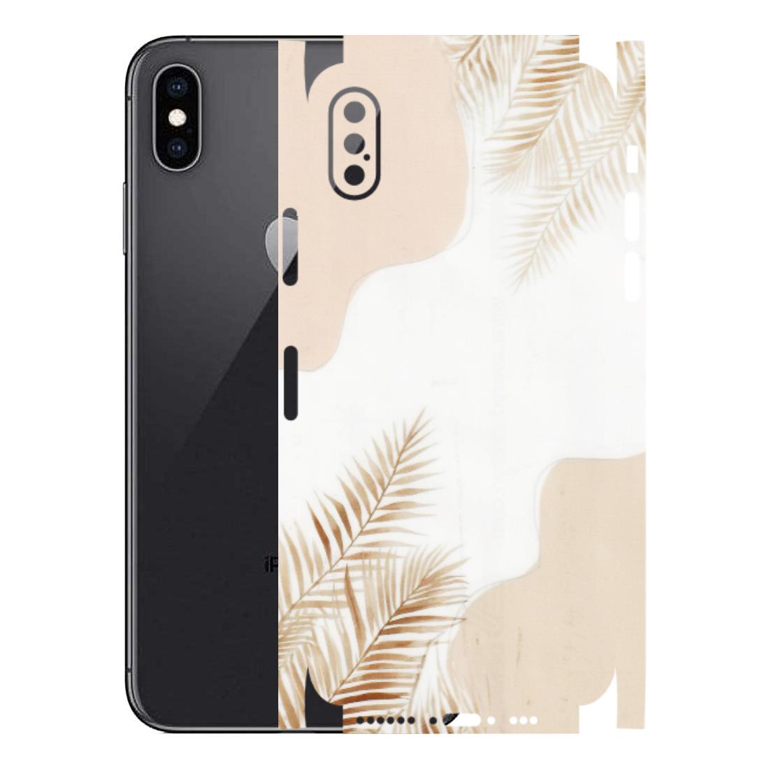 Apple iPhone Skins (All Models) - Gold Petals Abstract - Transparent Finish (T-08) iPhone XS