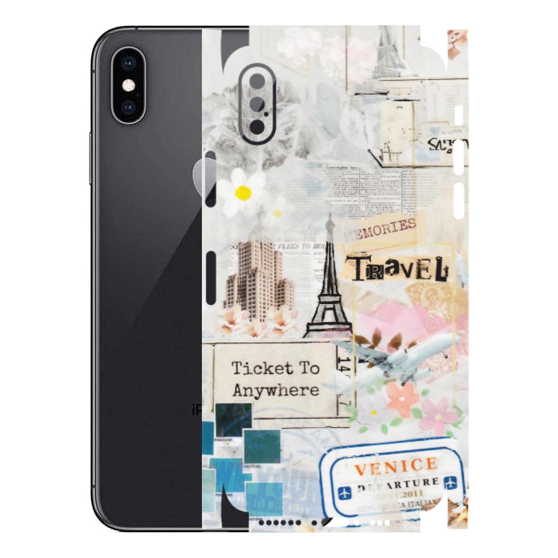 Apple iPhone Skins (All Models) - Travel Memories - Transparent Finish (T-09) iPhone XS