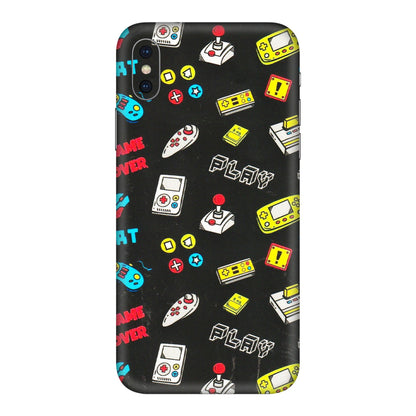Apple iPhone Skins (All Models) - Gaming Doodles - 3D Embossed Finish (L-224) iPhone X