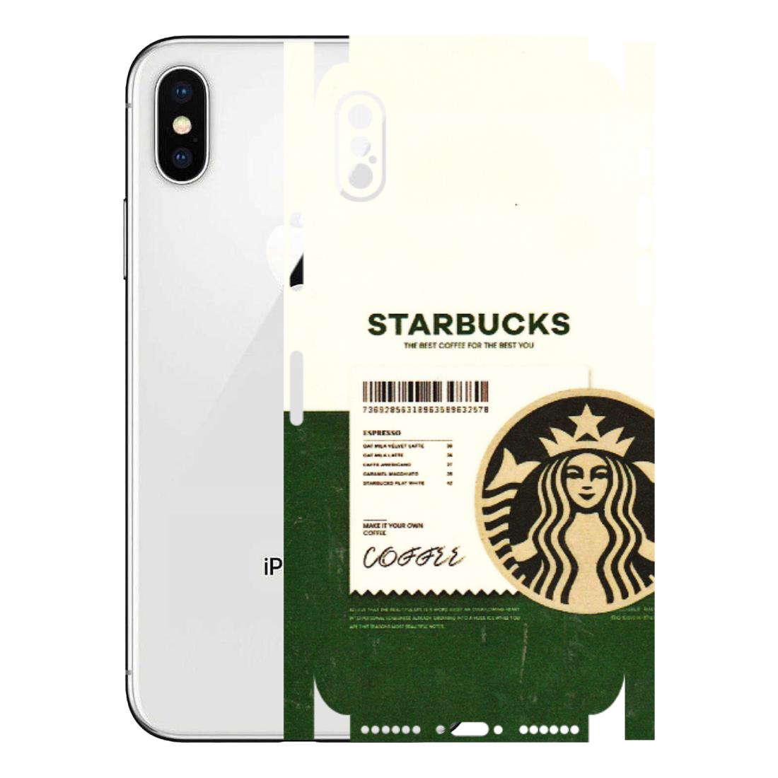 Apple iPhone Skins (All Models) - Starbucks Barcode - 3D Embossed Finish (L-308) iPhone X