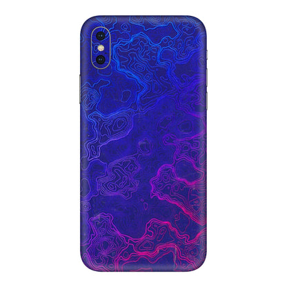 Apple iPhone Skins (All Models) - Purple Ripples Swirl - 3D Embossed Finish (L-314) iPhone X