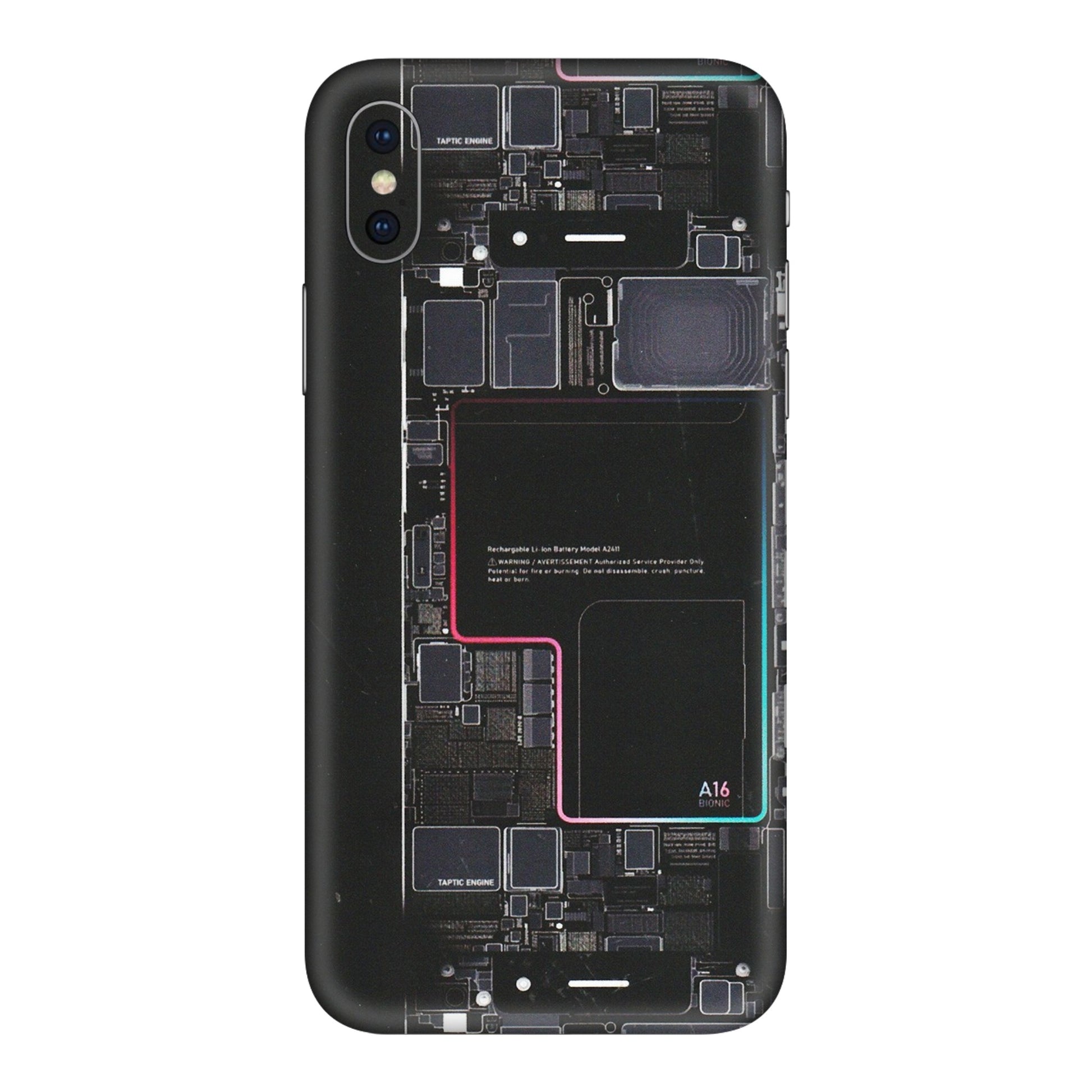 Apple iPhone Skins (All Models) - Motherboard Circuit Layout - Matte Finish (M-117) iPhone X