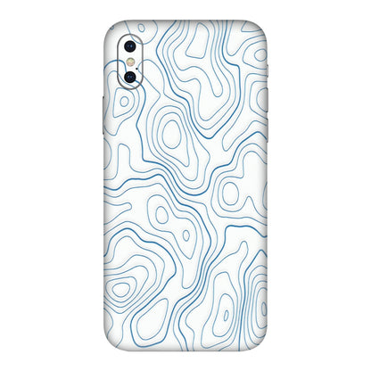 Apple iPhone Skins (All Models) - Blue And White Swirls - Matte Finish (M-139) iPhone X