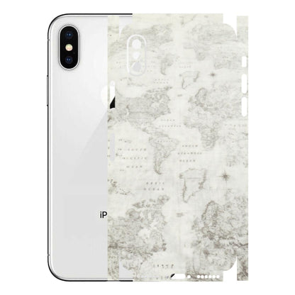 Apple iPhone Skins (All Models) - World Travel Map - Transparent Finish (T-04) iPhone X