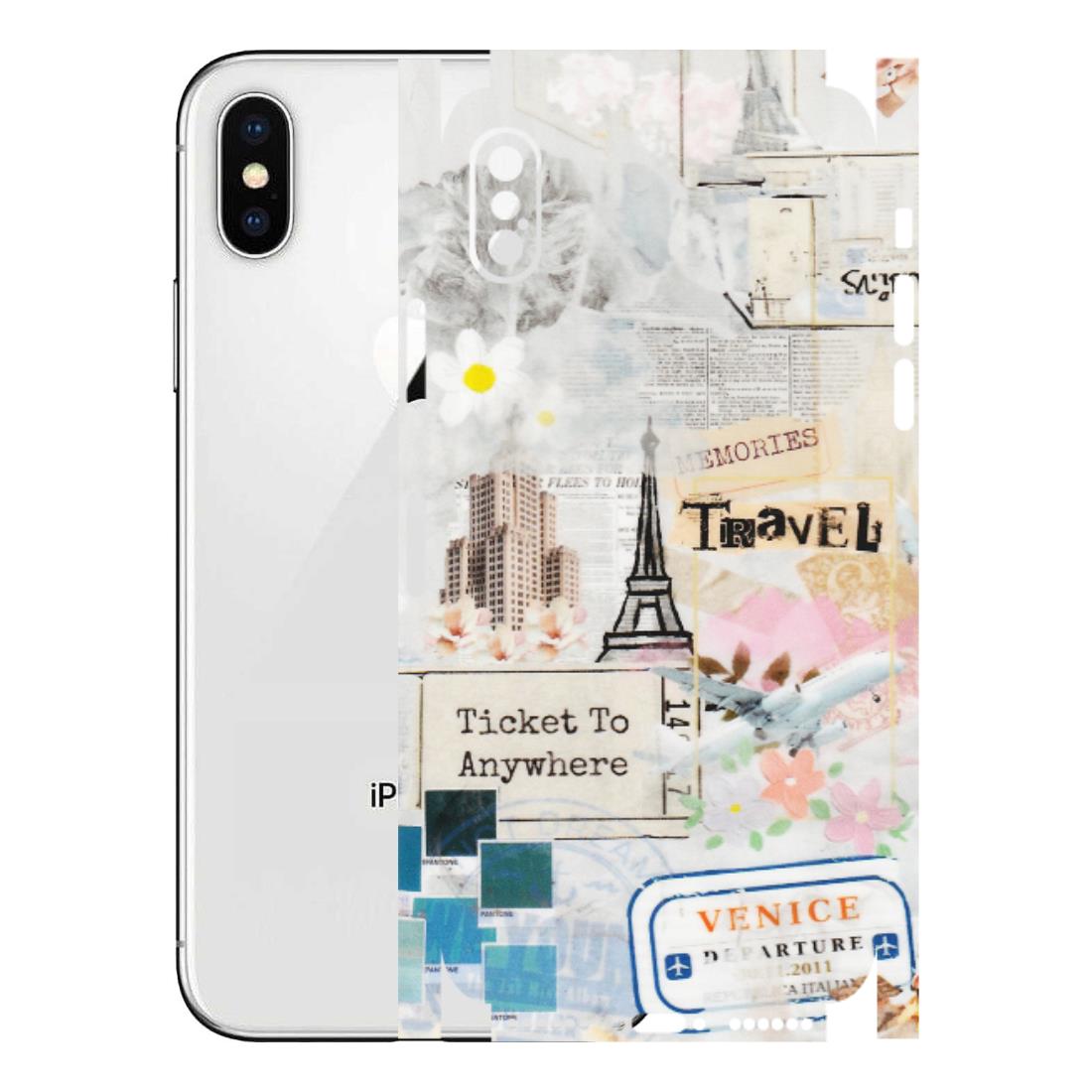 Apple iPhone Skins (All Models) - Travel Memories - Transparent Finish (T-09) iPhone X