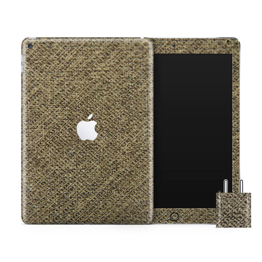 Premium Beige Febric Textured Skin For iPad/Tablet