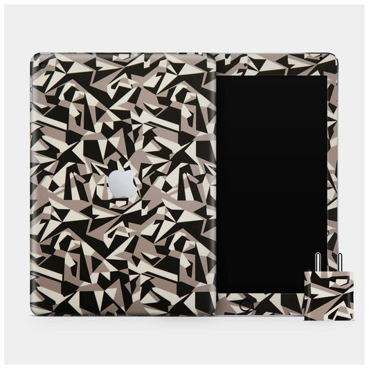 Colourfull Black And White Tiles Matte Finish i-Pad Skin