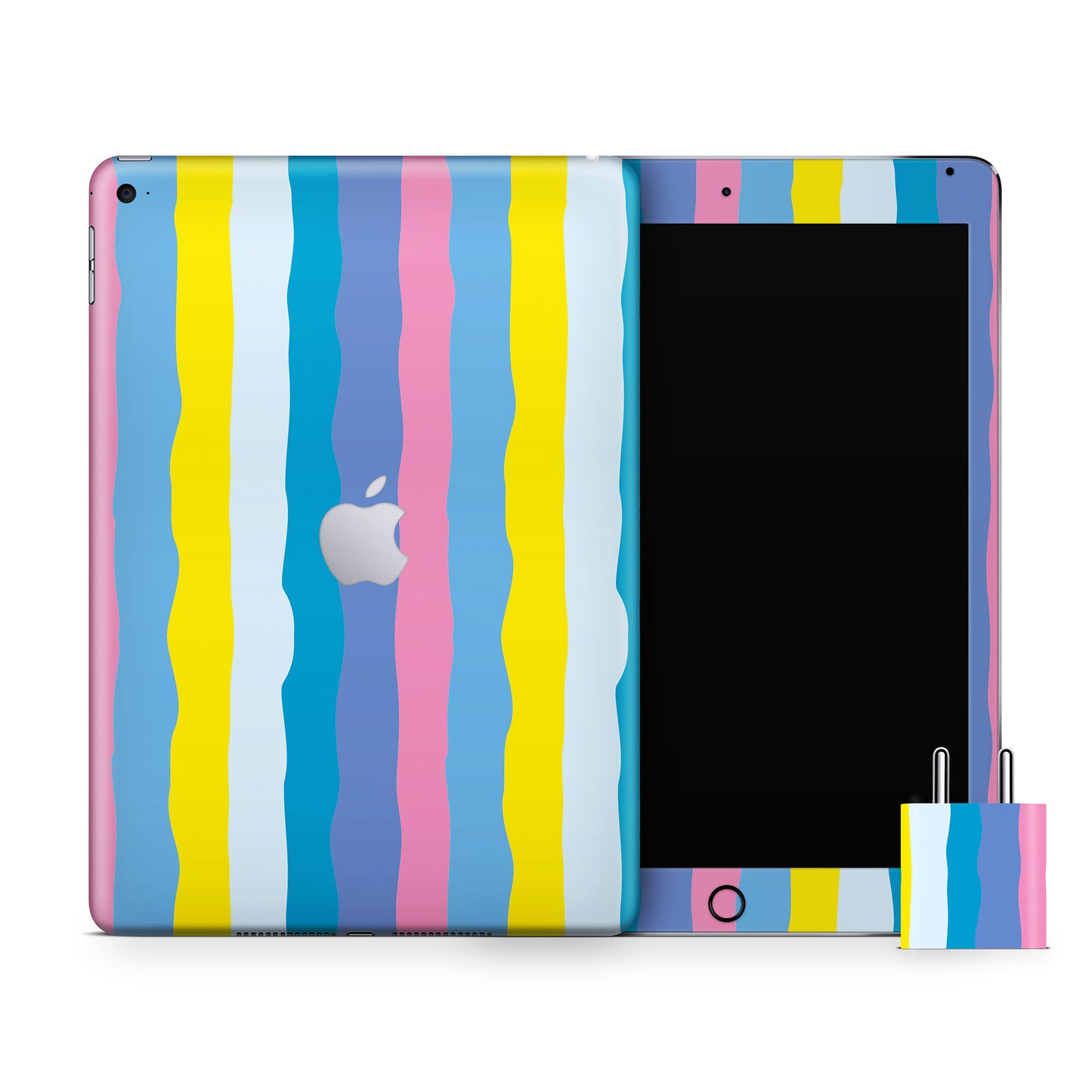 Pink And Yellow Rainbow Pattern Finish Skin For iPad/Tablet