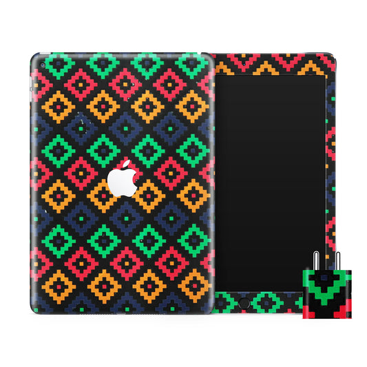 Indian Embroidery Print 3D Textured Finish Skin For iPad/Tablet