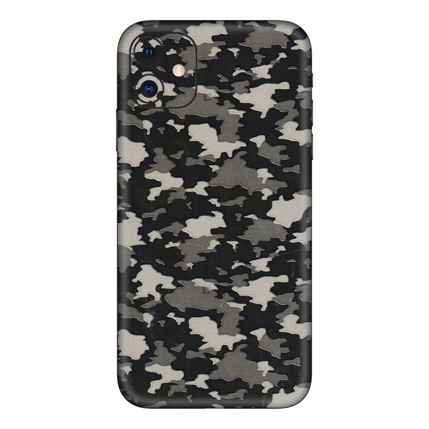 Apple iPhone Skins (All Models) - Black/Grey Camoflaunge - 3D Embossed Finish (L-142) iPhone 11