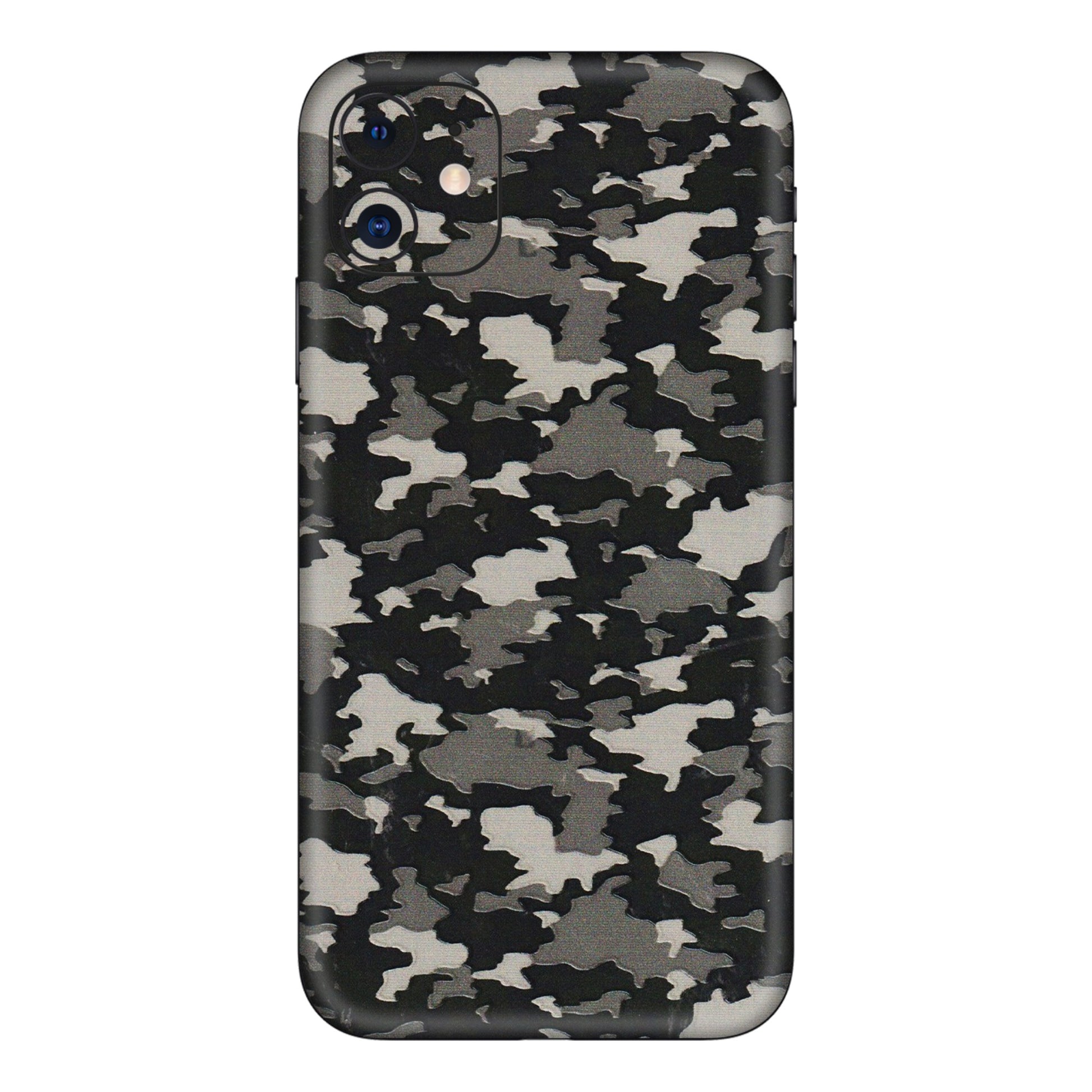 Apple iPhone Skins (All Models) - Black/Grey Camoflaunge - 3D Embossed Finish (L-142) iPhone 11