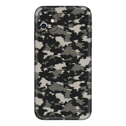 Apple iPhone Skins (All Models) - Black/Grey Camoflaunge - 3D Embossed Finish (L-142) iPhone 11