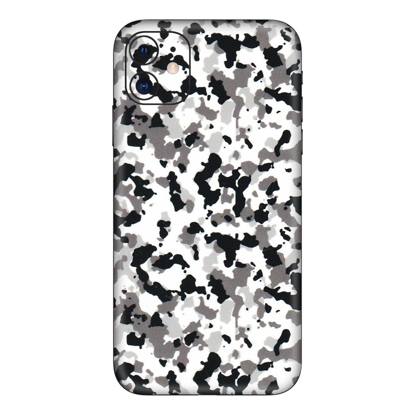 Apple iPhone Skins (All Models) - White Black Camouflage - 3D Embossed Finish (L-18) iPhone 11