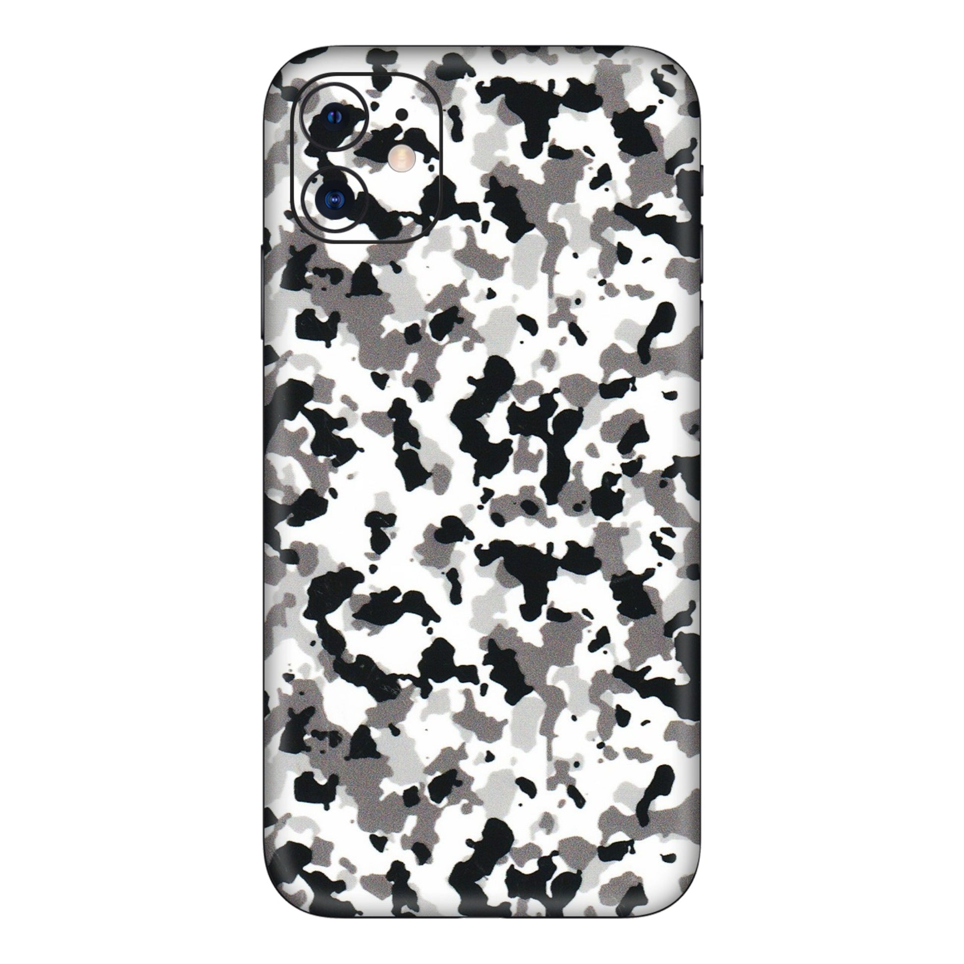 Apple iPhone Skins (All Models) - White Black Camouflage - 3D Embossed Finish (L-18) iPhone 11