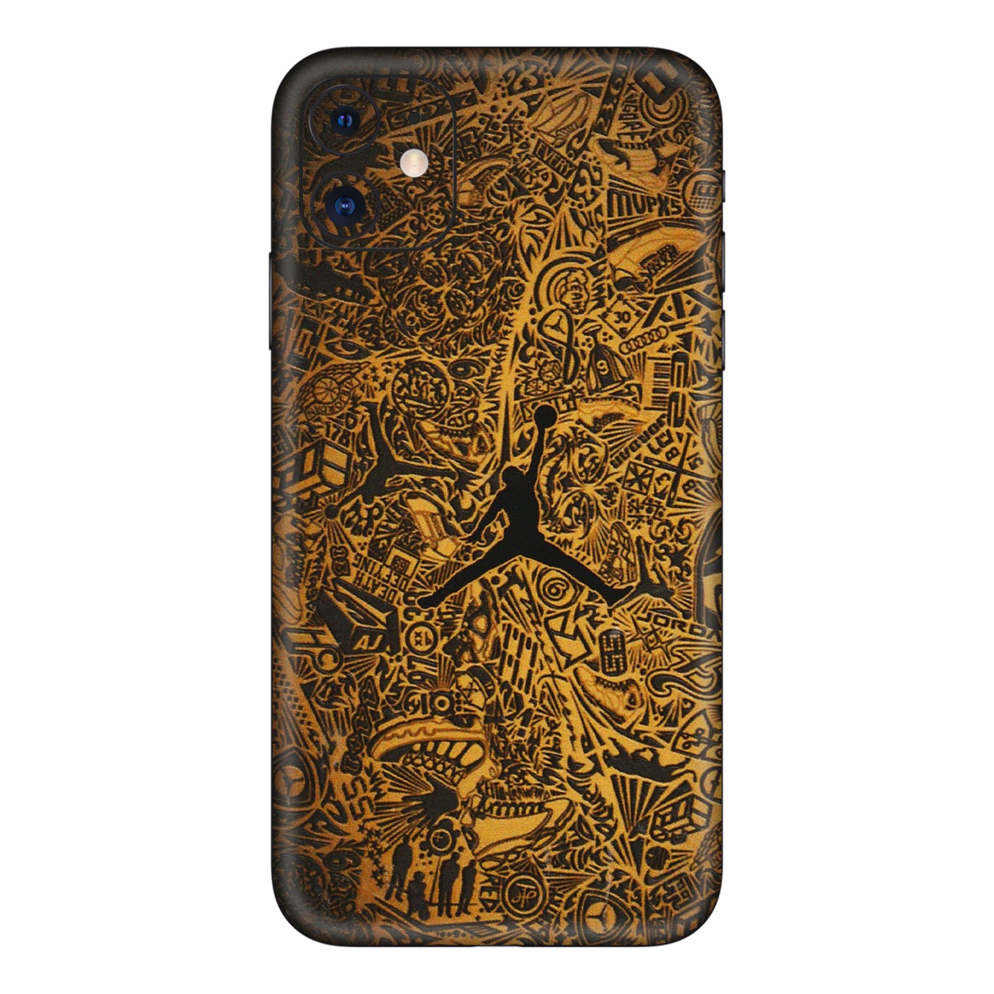 Apple iPhone Skins (All Models) - Premium Gold Basketball Player - 3D Embossed Finish (L-236) iPhone 11