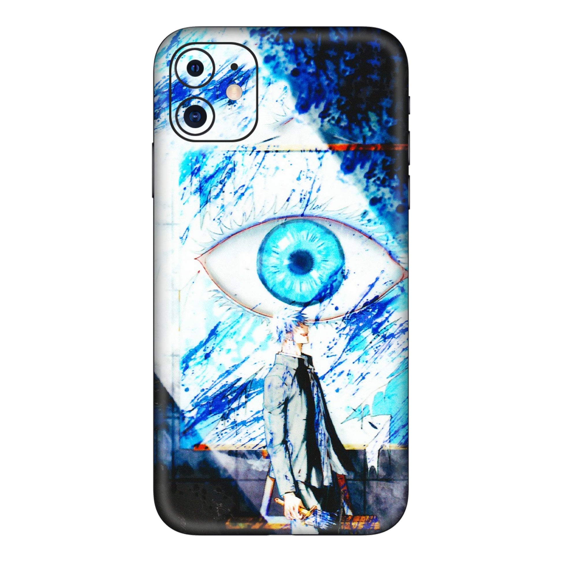 Apple iPhone Skins (All Models) - Gojo Satoru evil eye - 3D Embossed Finish (L-239) iPhone 11