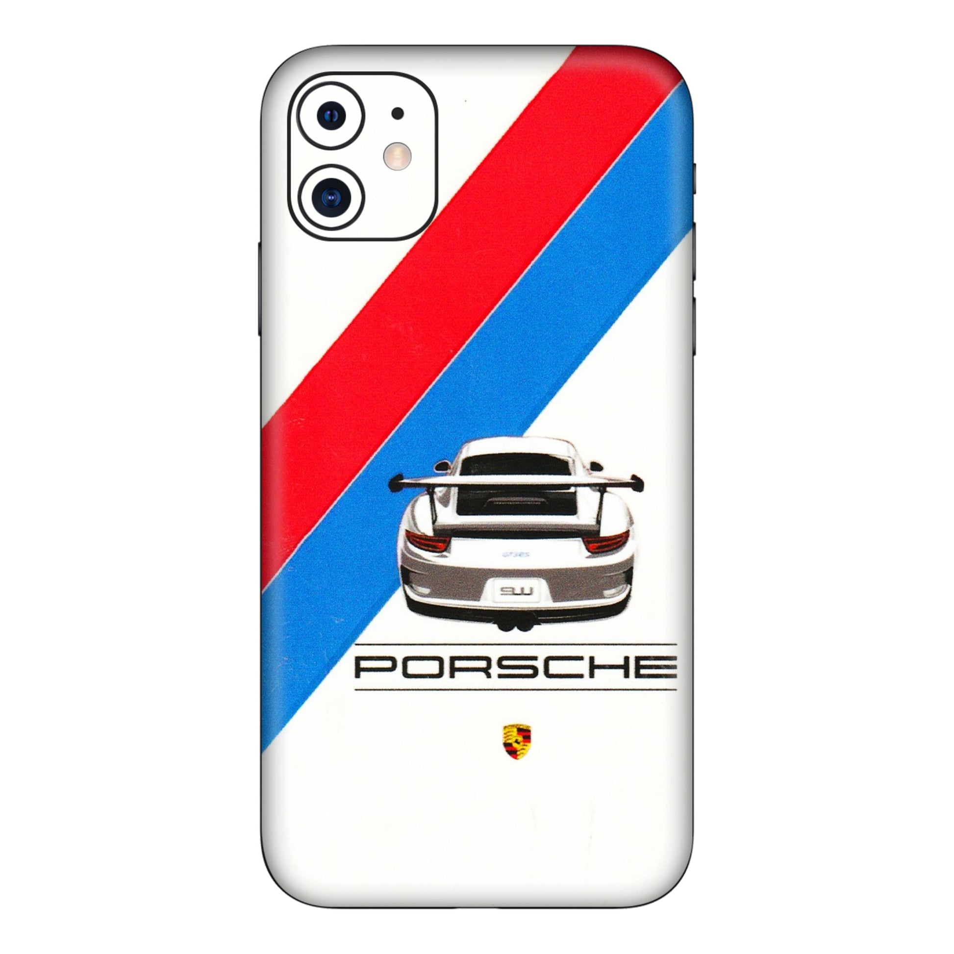 Apple iPhone Skins (All Models) - Porche Car Sober Logo - 3D Embossed Finish (L-248) iPhone 11