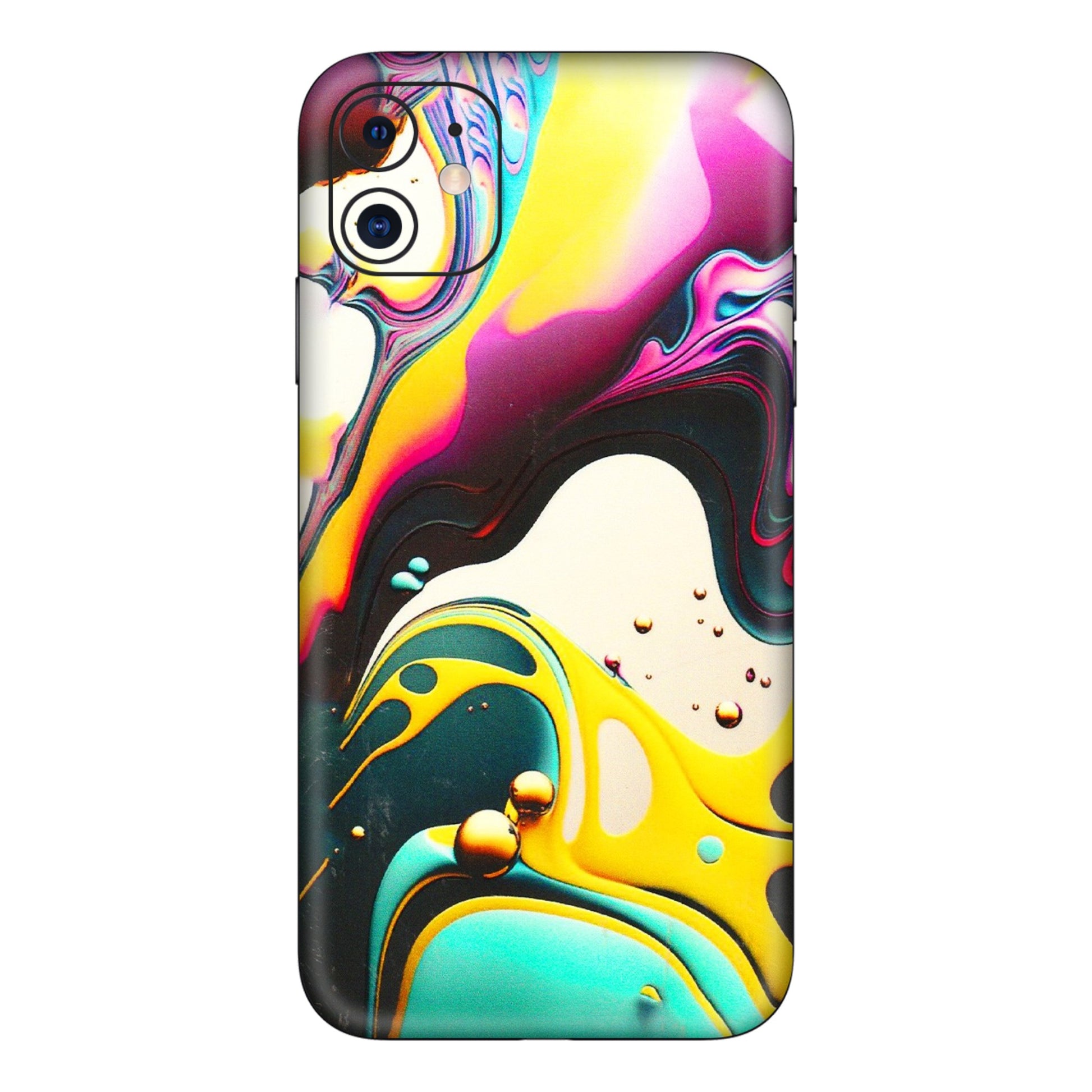 Apple iPhone Skins (All Models) - Multicolor Abstract pattern - 3D Embossed Finish (L-254) iPhone 11