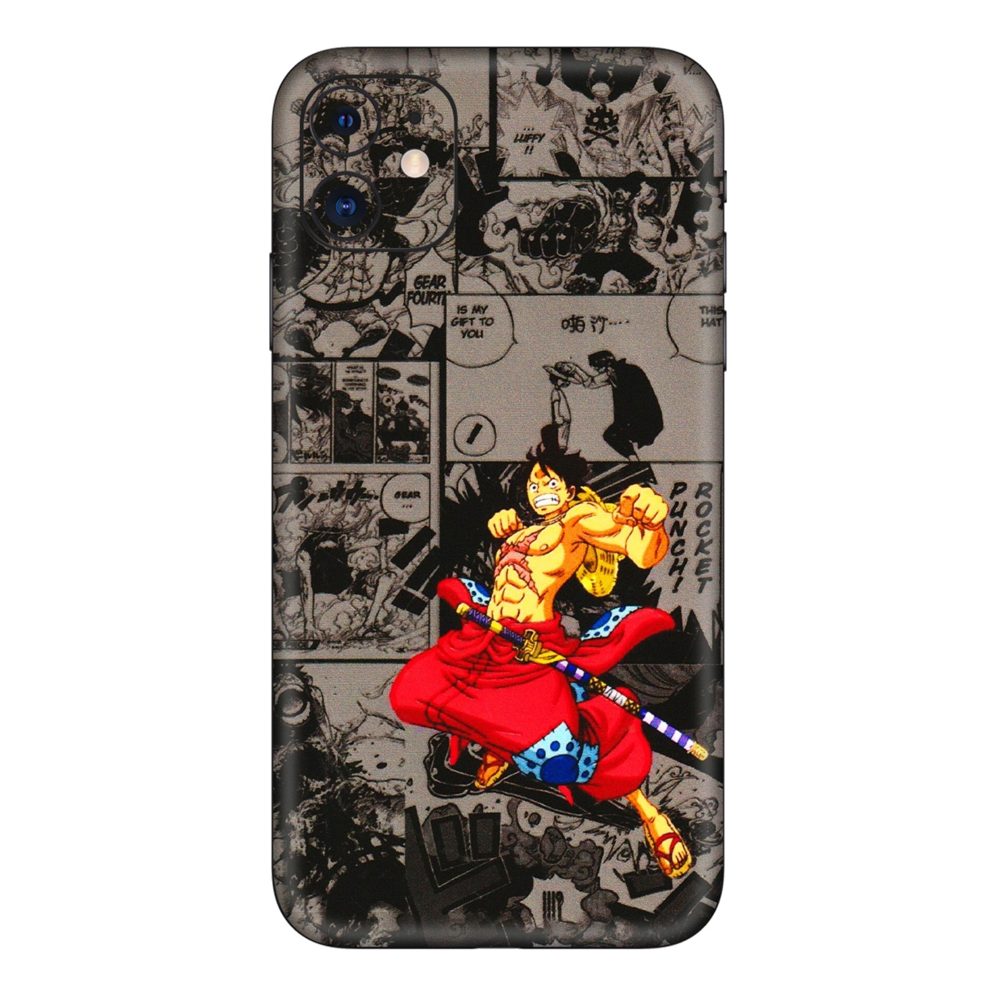 Apple iPhone Skins (All Models) - One Piece Rocket Punch Manga - 3D Embossed Finish (L-25) iPhone 11