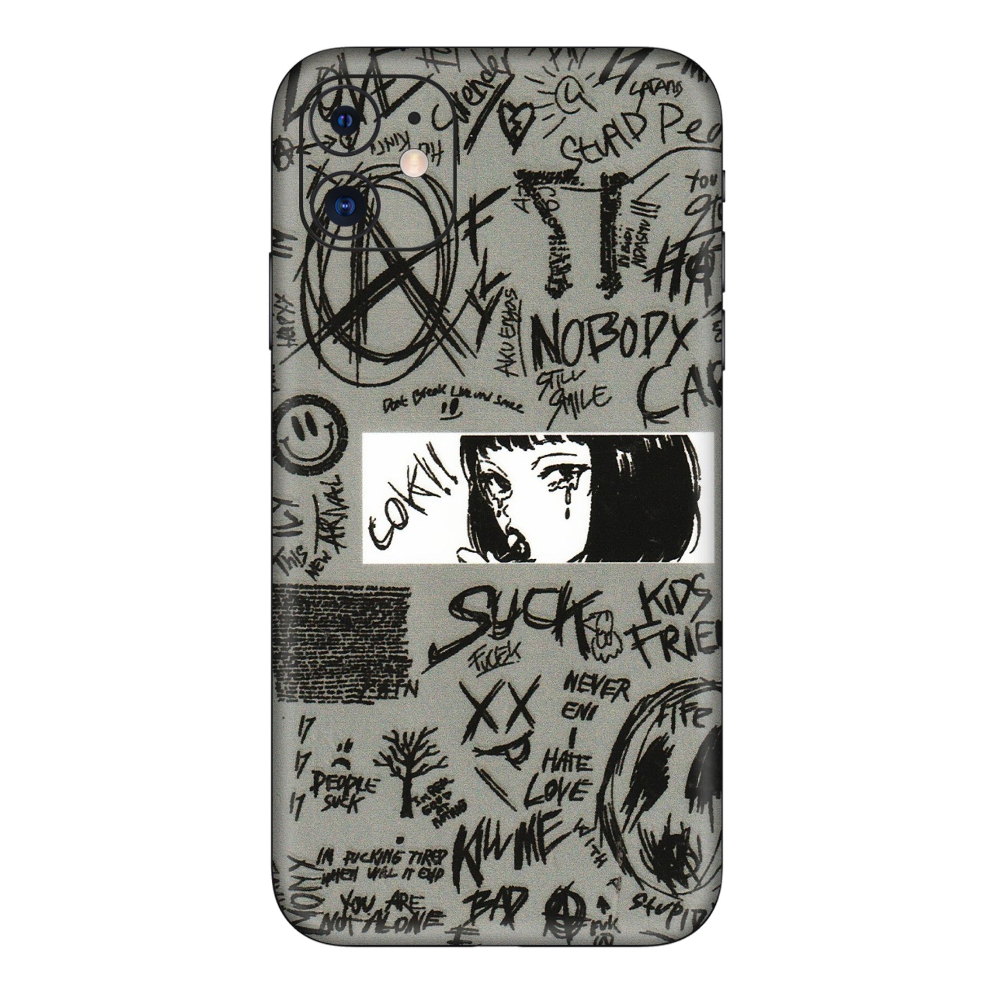 Apple iPhone Skins (All Models) - Never Have Love Anime - 3D Embossed Finish (L-260) iPhone 11
