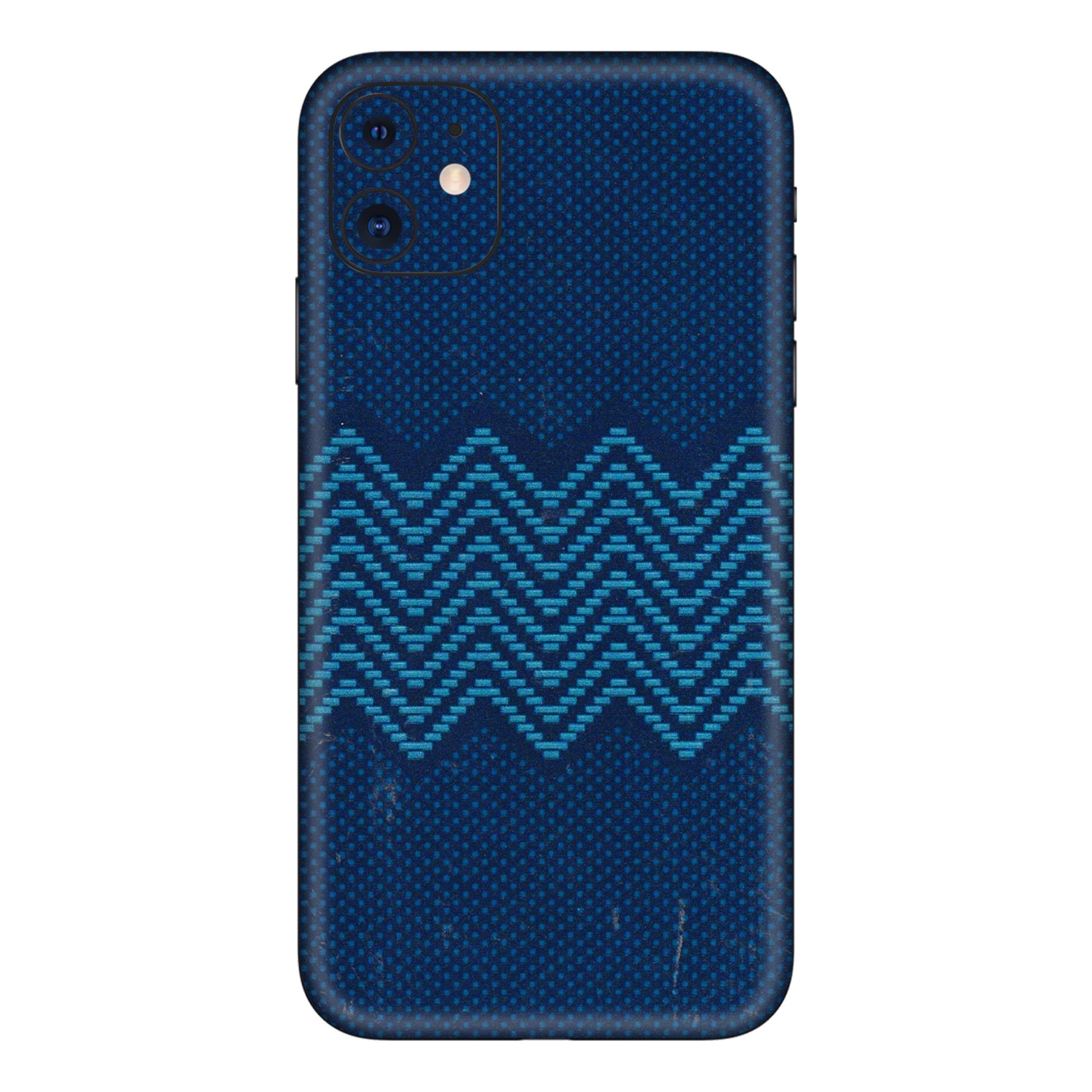 Apple iPhone Skins (All Models) - Blue Sober Waves - 3D Embossed Finish (L-306) iPhone 11