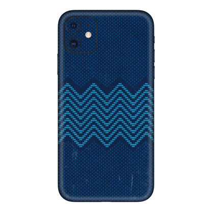 Apple iPhone Skins (All Models) - Blue Sober Waves - 3D Embossed Finish (L-306) iPhone 11