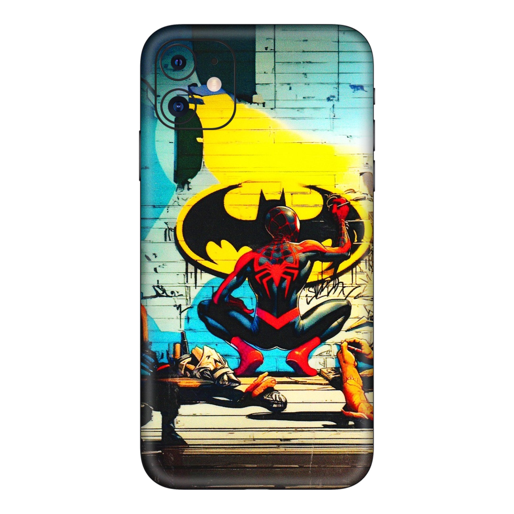 Apple iPhone Skins (All Models) - New Spiderman Bat Logo - 3D Embossed Finish (L-309) iPhone 11