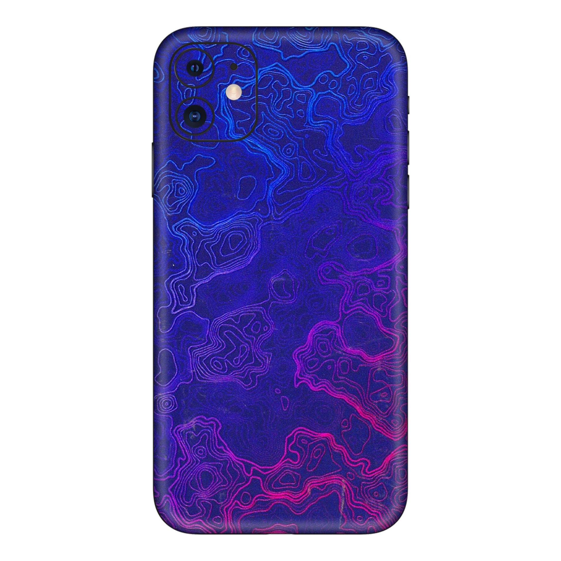 Apple iPhone Skins (All Models) - Purple Ripples Swirl - 3D Embossed Finish (L-314) iPhone 11