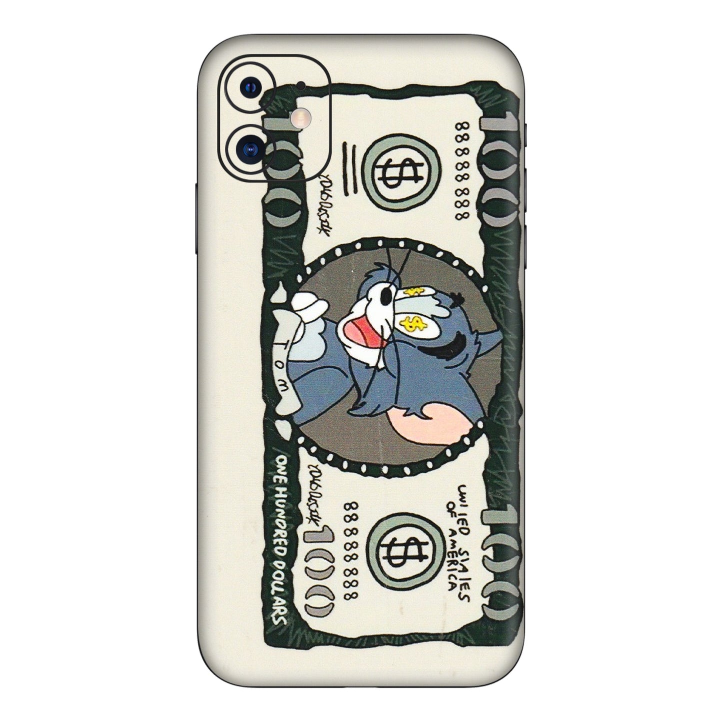 Apple iPhone Skins (All Models) - Tom Hundred Dollar - 3D Embossed Finish (L-324) iPhone 11