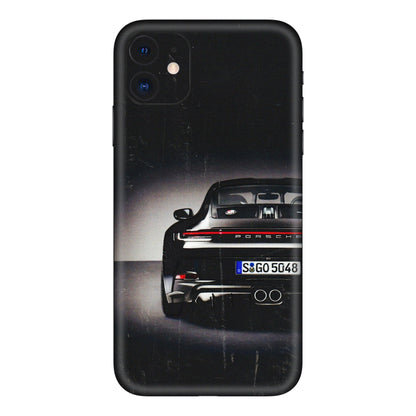 Apple iPhone Skins (All Models) - New Black Porsche GT3 - 3D Embossed Finish (L-327) iPhone 11