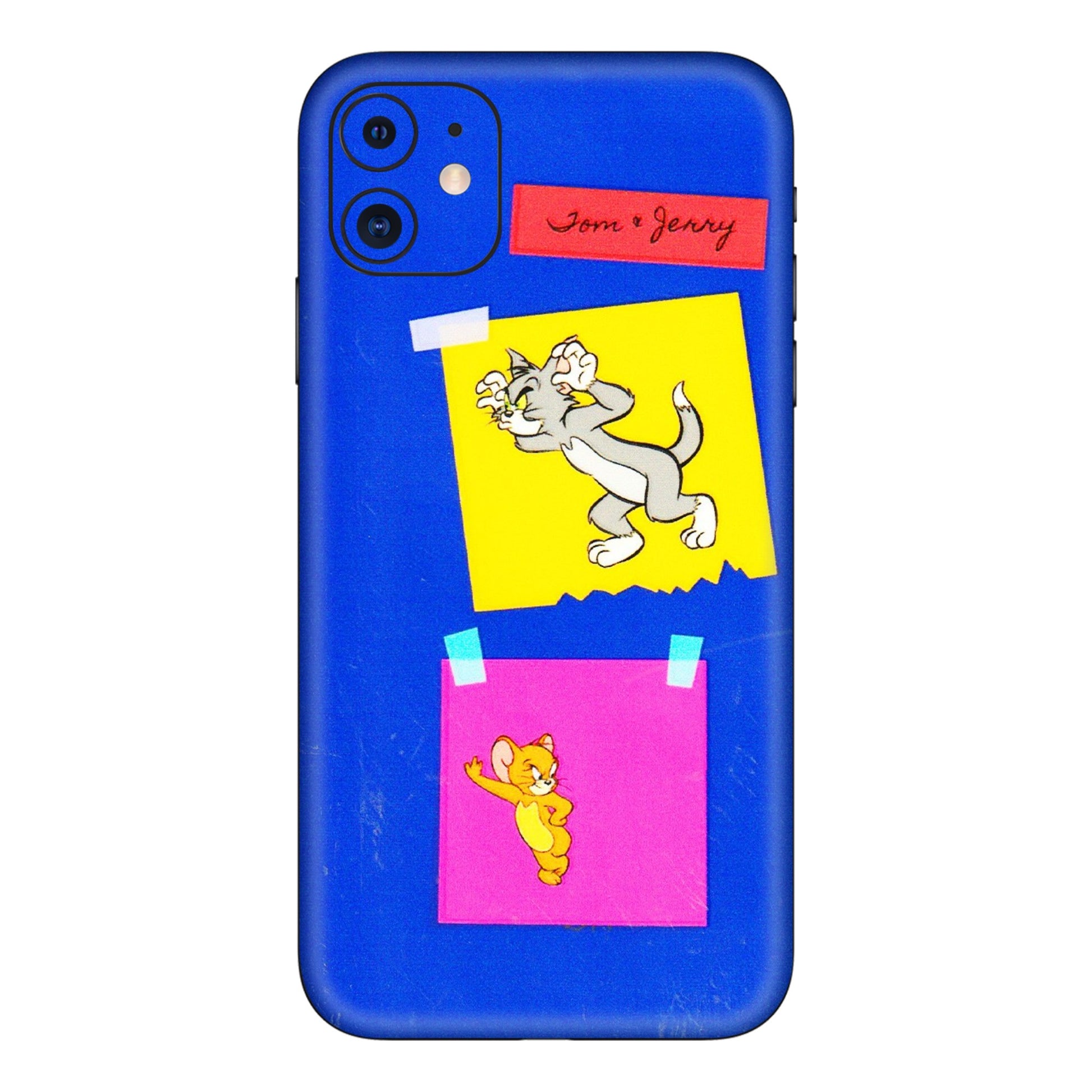 Apple iPhone Skins (All Models) - Tom N Jerry Sticky Notes - 3D Embossed Finish (L-88) iPhone 11